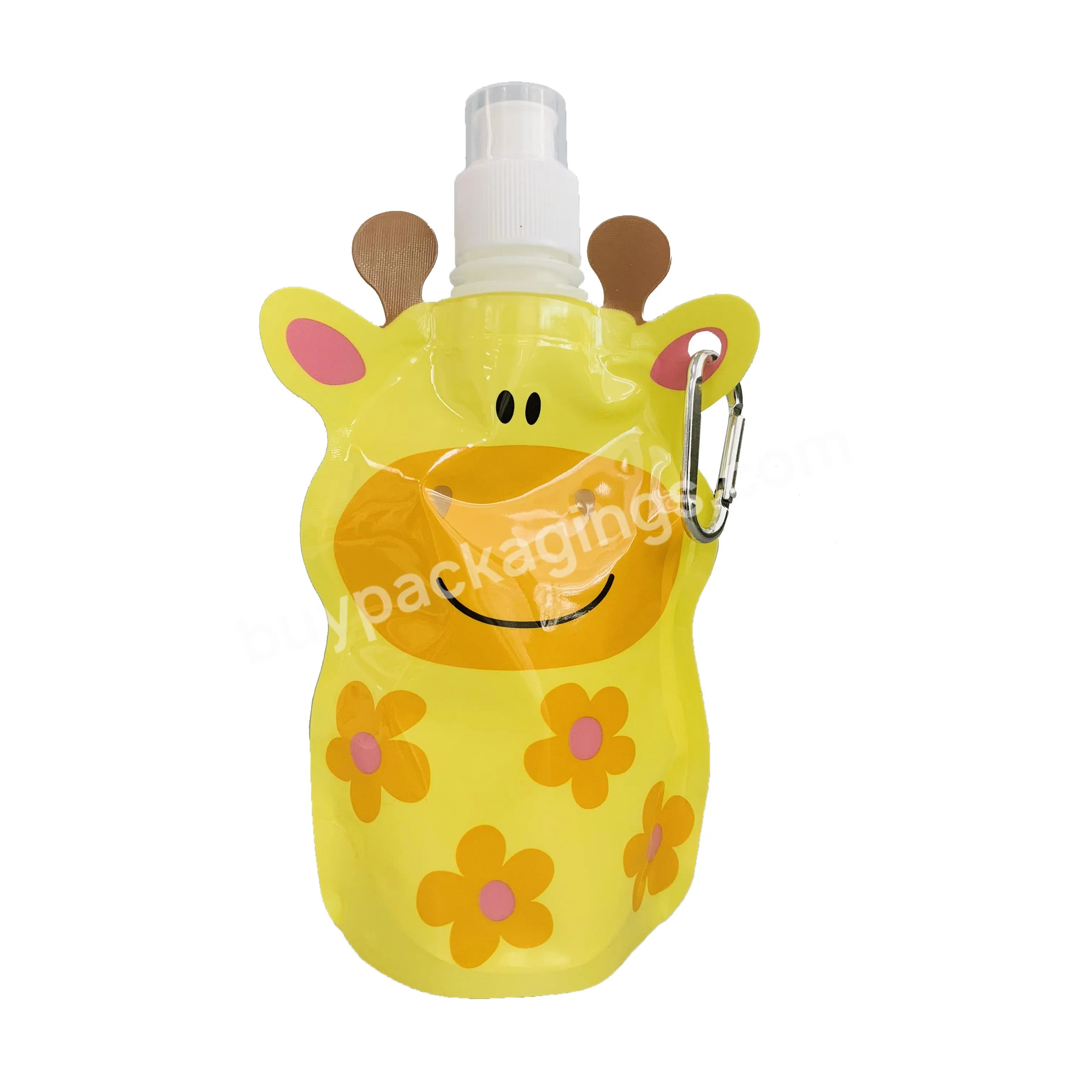 Bpa Free Foldable Cartoon Water Bottle For Kids