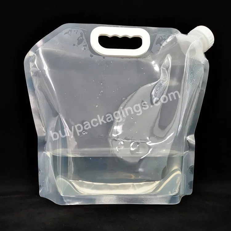 Bpa Free High Capacity 5l Stand Up Pouch With Spout Plastic Foldable Drinking Water Bag