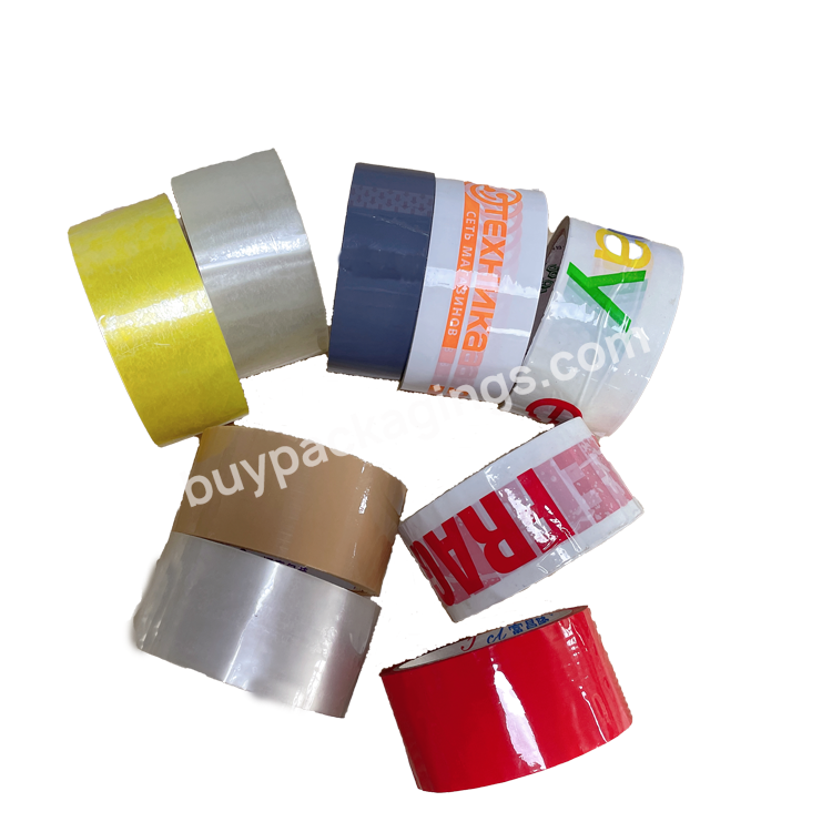 Branded Suppliers Opp Packaging Adhesive Cello Jumbo Roll Shipping Custom Logo Printed Clear Fragile Plastic Bopp Packing Tape