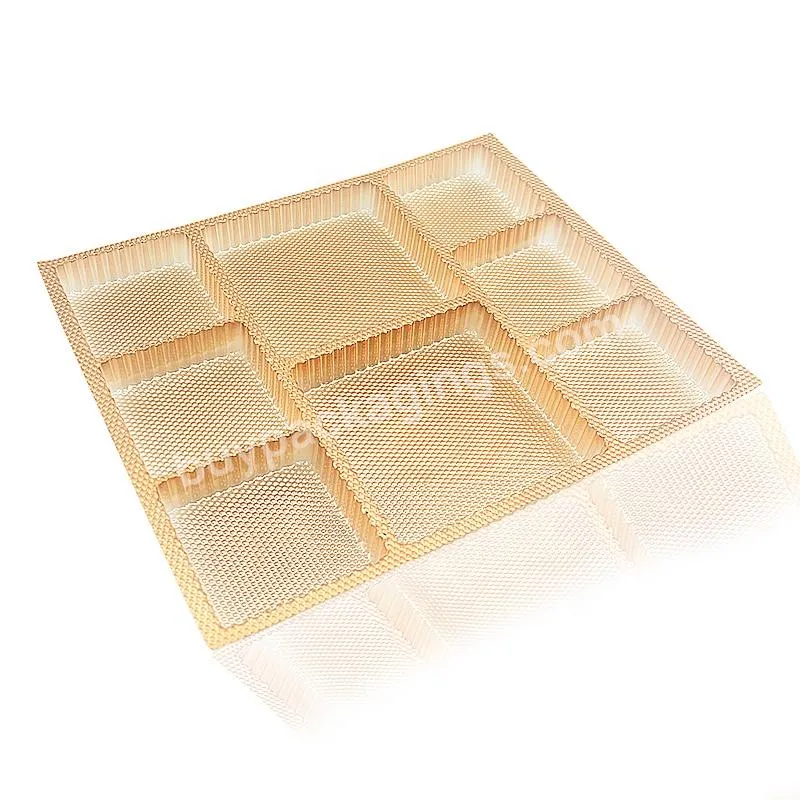 Brc Food Grade Custom Plastic Food Compartment Tray For Mooncake Cookie Biscuit Chocolate