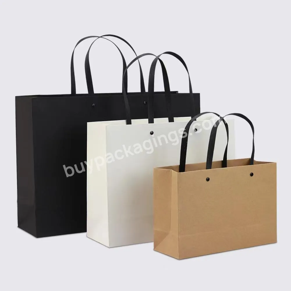 Brown Kraft Paper Bag With Handle Paper Bag Boutique Paper Shopping Bag Custom Logo Clothing