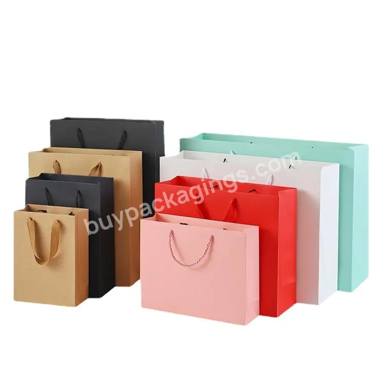 Brown Mailing Kraft Handles Christmas Gift Coffee Luxury Shopping Bread  Ziplock With Logo Paper Bags Wholesale