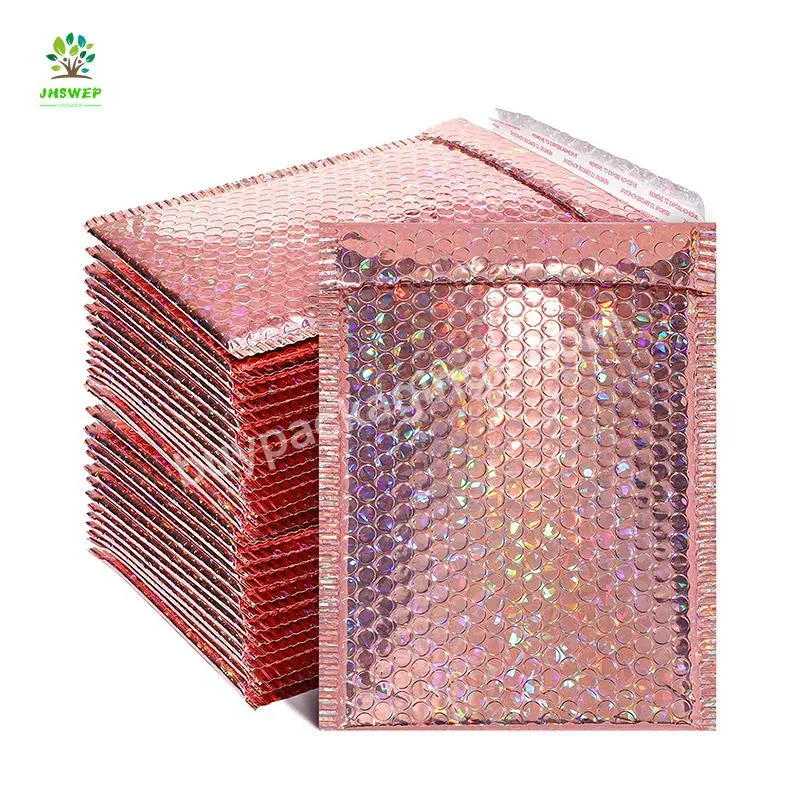 Bubble Mailers Padded Poly Mailers Metallic Holographic Champaign Shipping Packaging Express Bag Customized Large Envelopes