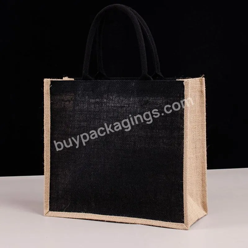 Burlap Bag With Laminated Interior And Soft Cotton Handle Women Shopping Grocery Bags Bridesmaid Gift Bag