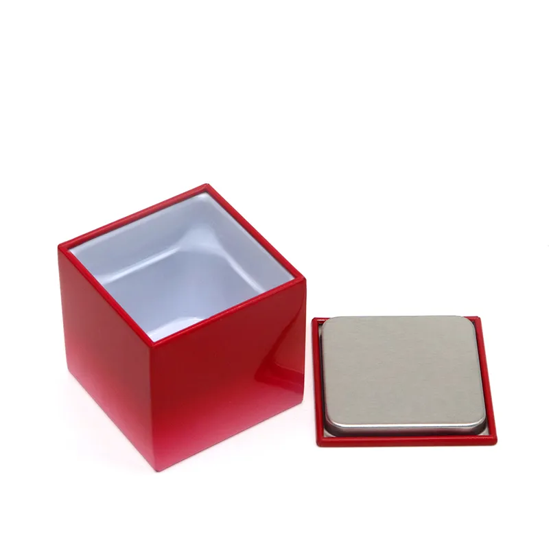 caja de lata navidad 4oz 8oz Storage rounded luxury square metal seamless candle jars design tin box can custom tin packaging