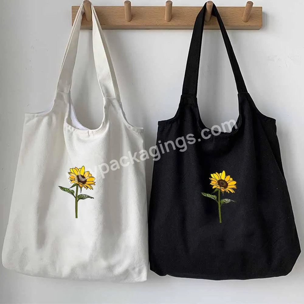 Canvas Bag Print Shopping Bag 2022 Women Shoulder Recyclable Environmental Fashion Handbag Totebag