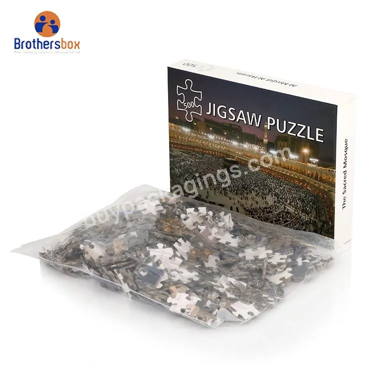 Cardboard 500 1000 piece Jigsaw Puzzle Popular Logo Print Jigsaw Puzzels