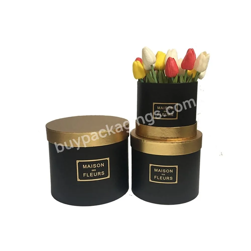 Cardboard Box Cylinder Tube Round Box Packaging For Flower