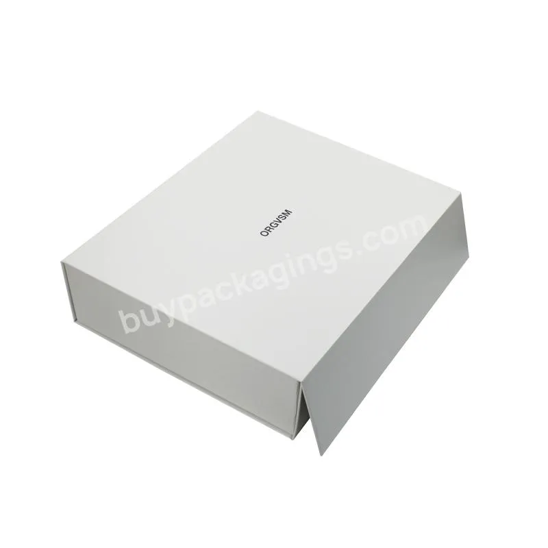 Cardboard White Folding Luxury Magnetic Gift Paper Box Custom Logo Collapsible Clothing Beauty Packaging