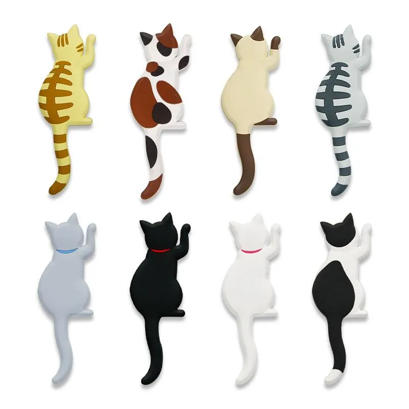 Cartoon Custom Souvenir Refrigerator Magnet Rubber Soft PVC Cat Fridge Magnet with Hook for Door