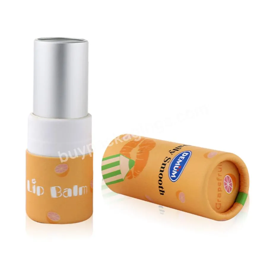 Cego Oem 30ml Custom Logo Design Paper Tube Push Up Cosmetic Recycled Packaging Kraft Lip Balm Screm Compostable Biodegradable