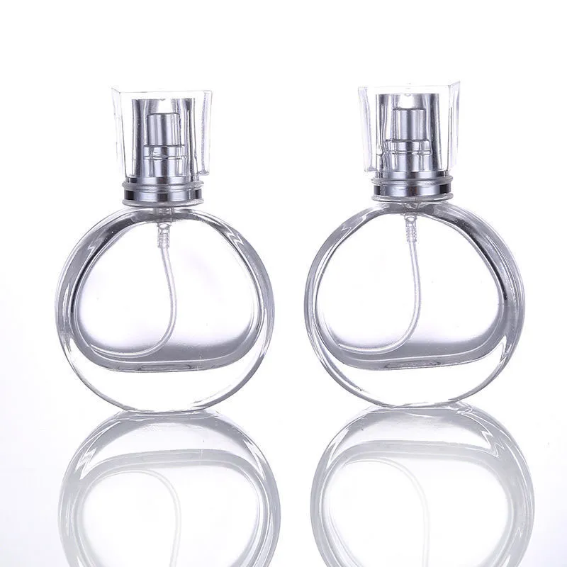 Cheap 20ML 25ML 50ML Round Shaped Spray Cap Empty Refill Glass Bottle Perfume Bottle For Cosmetic Packaging