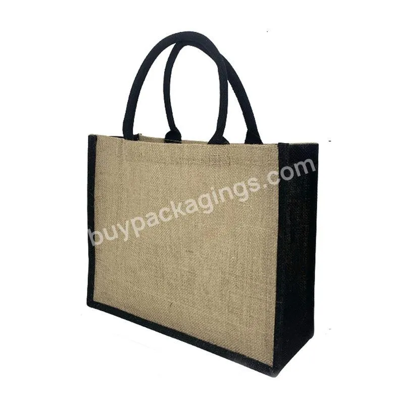 Cheap Natural Recycle Foldable Carry Jute Shopping Bags Manufacturer