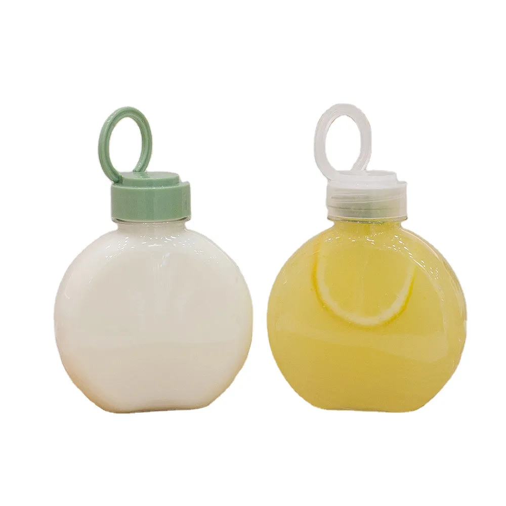 Cheap Price 300ml Round Flat PET High Quality Material Beverage Plastic Bottle