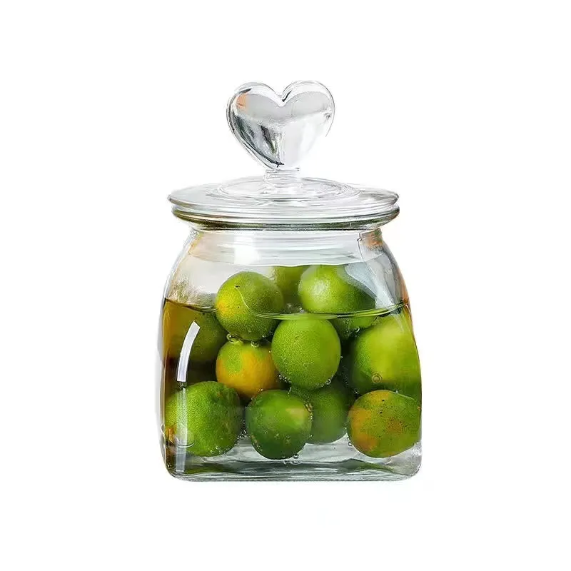 Cheap Price 660ml1400ml 2000ml Irregular Wholesale Transparent Food Glass Jars