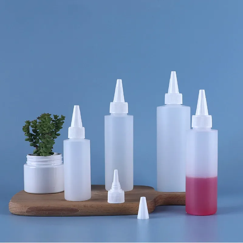 Cheap Price  Food-grade PE Materials Extruded  Round  Shape Point-nose Design Sub-bottles Plastic Bottle