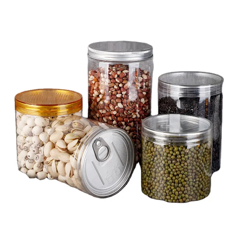 Cheap Price Rotary Cap Sealed Packaging Can Easy-to-pull Thickened Bottom Pet Material Plastic Jar