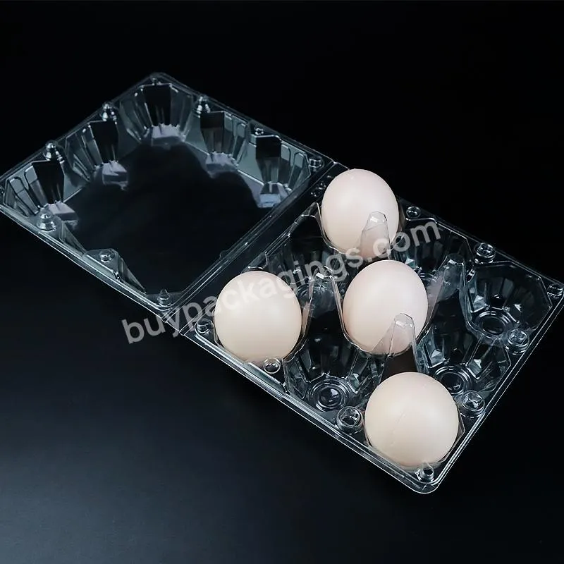 Cheap Supplier Empty Egg Box Disposable 9 Holes Packaging Plastic Egg Trays