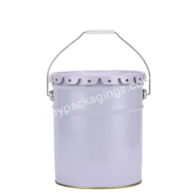 Chemical Use 20l Round Adhesive Tin Can Manufacturer For Paint Packaging