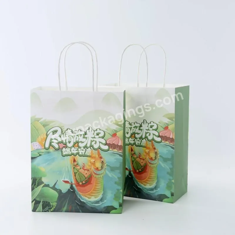 China Custom Paper Brown Paper Bags Wholesale Kraft Paper Bag Flat Handle Tote Paperbag Bags Luxury Clothing Manufacturers Cus