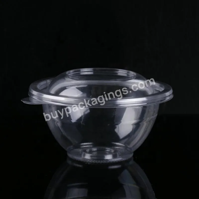 China Disposable Plastic Salad Bowl With Lid Fruit Storage Case Wholesale