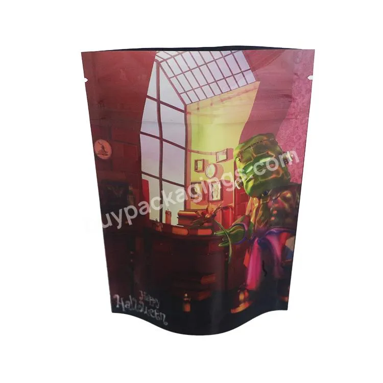 China Factory Smell Proof Food Grade Aluminum Foil Stand Up Plastic Packaging Resealable Zipper Child Proof Mylar Bags