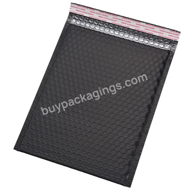 China Factory Wholesale Cheap Black Matte Poly Mailer Shipping Pack Padded Envelope Custom Bubble Mailer With Logo