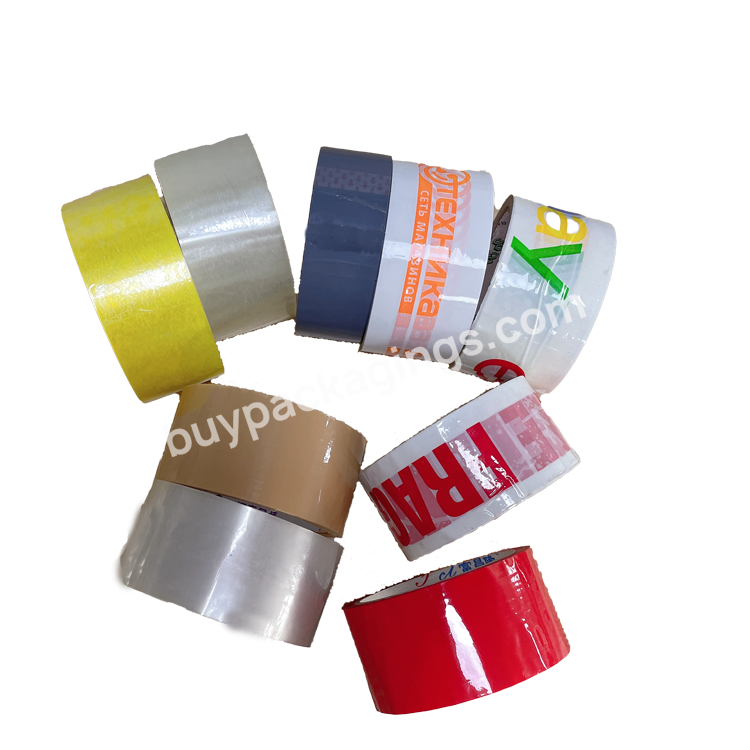 China Factory Wholesale Transparent Acrylic Self Adhesive Custom Clear Printed Bopp Packing Tape Roll Jumbo Roll Tape Adhesive