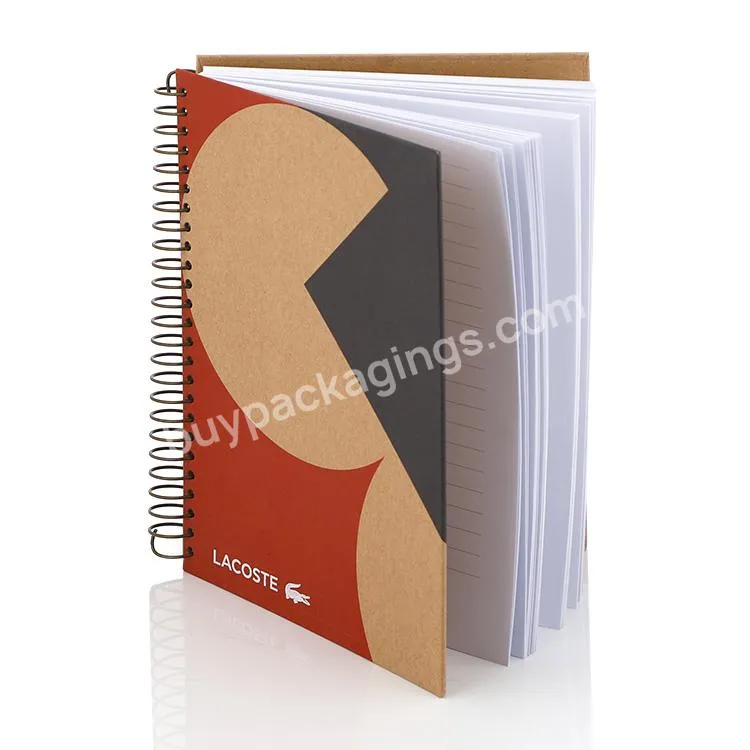 china products custom printed a5 hardcover school leather spiral notebook with different sizes