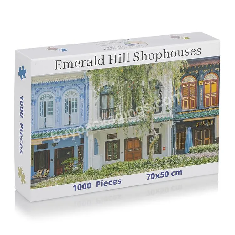 china supplier Beautiful House 1000 pieces cardboard jigsaw puzzles jigsaw paper puzzle