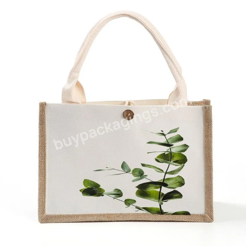 China Supplier Custom Logo Printed Shopping New Jute Bag