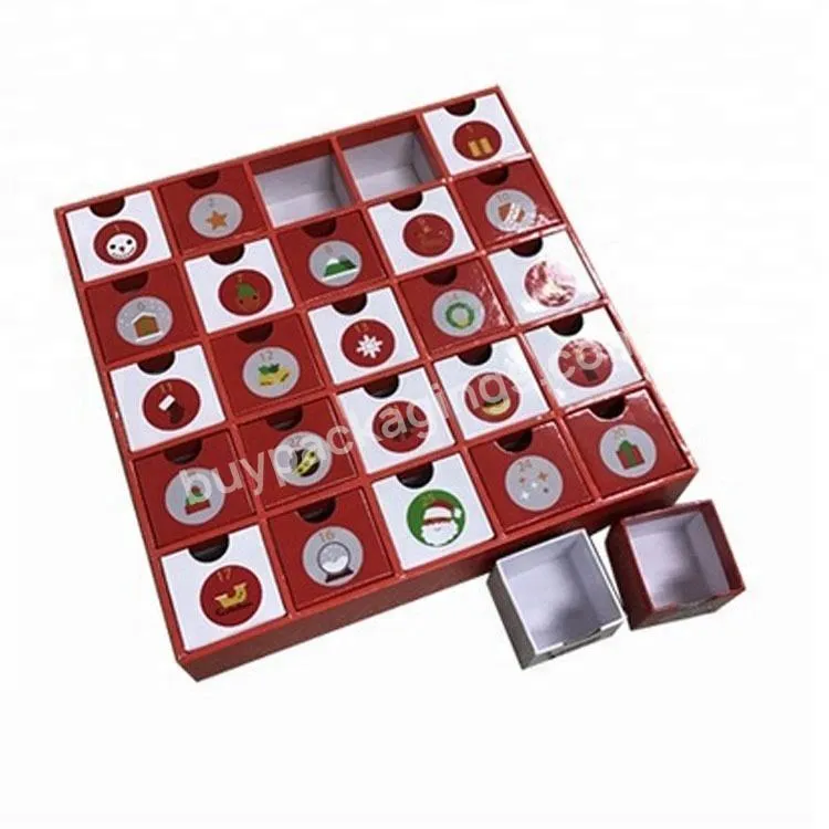 china suppliers custom design packaging chocolate gift box christmas advent calendar