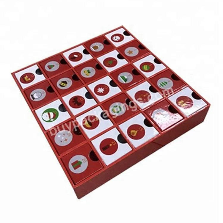 china suppliers custom design packaging chocolate gift box christmas advent calendar