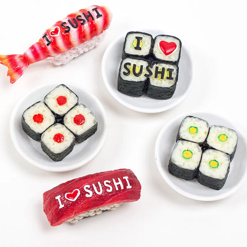 Chinese 3D Sushi Ramen Food Resin Stereo Refrigerator Magnets for Sale