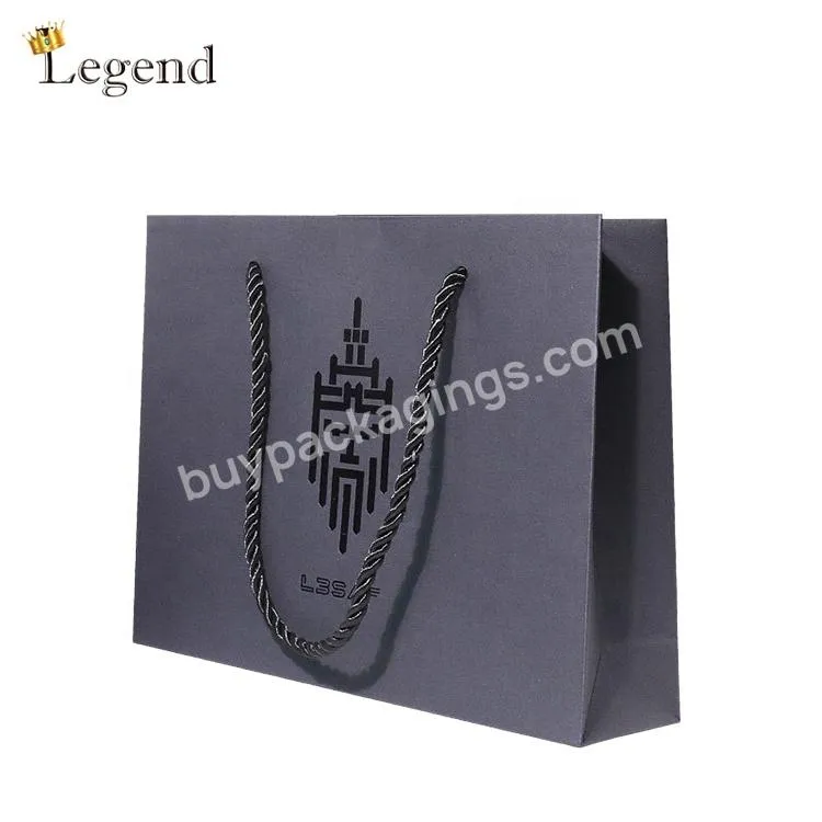 Chinese Factory Greatly Competitive Price Custom Logo Printing Gift Kraft Shopping Black Paper Bag