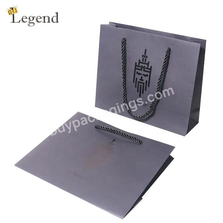 Chinese Factory Greatly Competitive Price Custom Logo Printing Gift Kraft Shopping Black Paper Bag