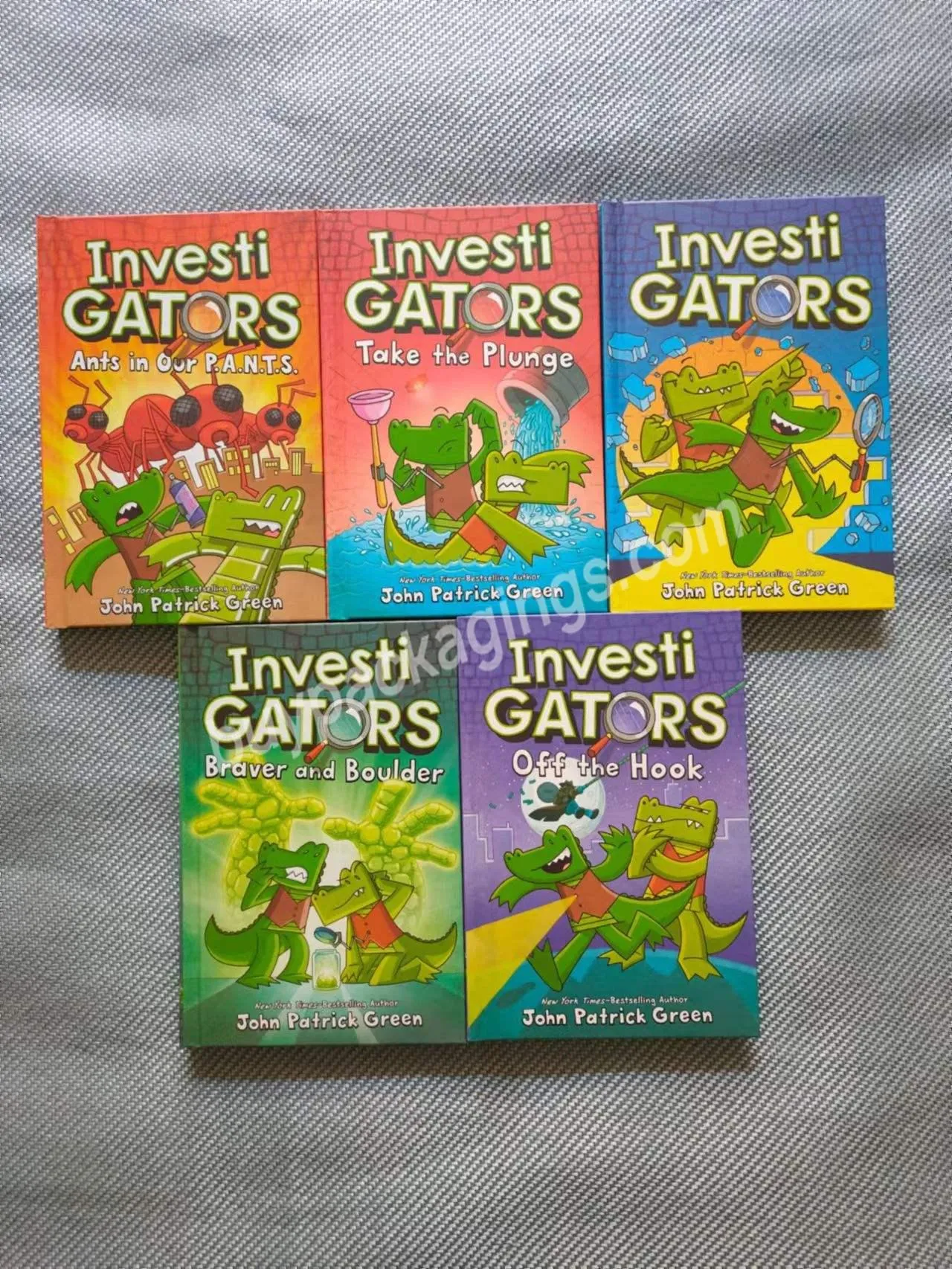 Cl252 Custom Children Picture Story Book Investi Gators Boxed Set 5 Books/set Children Read English Story Picture Books