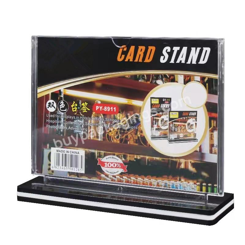 Classic Factory Direct Card Stand With Detachable Base Welcome Sign Stand - Buy Popular Manufacturer Sales Ps Card Stand With Sound Base A5 Table Menu Holder,Hot Selling Solid T-shaped Plastic Menu Card Holder Stand A5 Sign Display Stand,Factory Sale