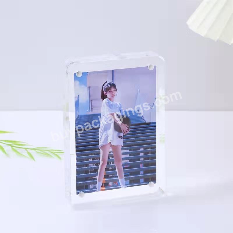 Clear Acrylic Photo Frame Round Corner Gift Picture Frame With Magnet - Buy Factory Made Acrylic Magnet Photo Frame For Picture Holder Acrylic Round Corner Photo Frame,Promotional High Transparent Acrylic Photo Frame With Round Corner,Sturdy Affordab