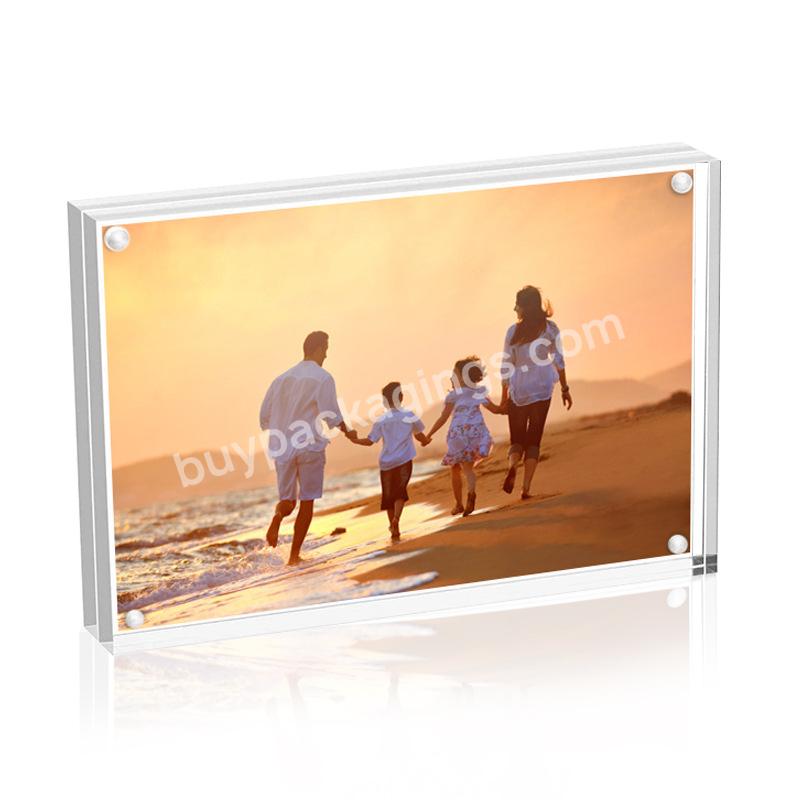 Clear Acrylic Poster Sign Displays With Standoff Photo Picture Frames