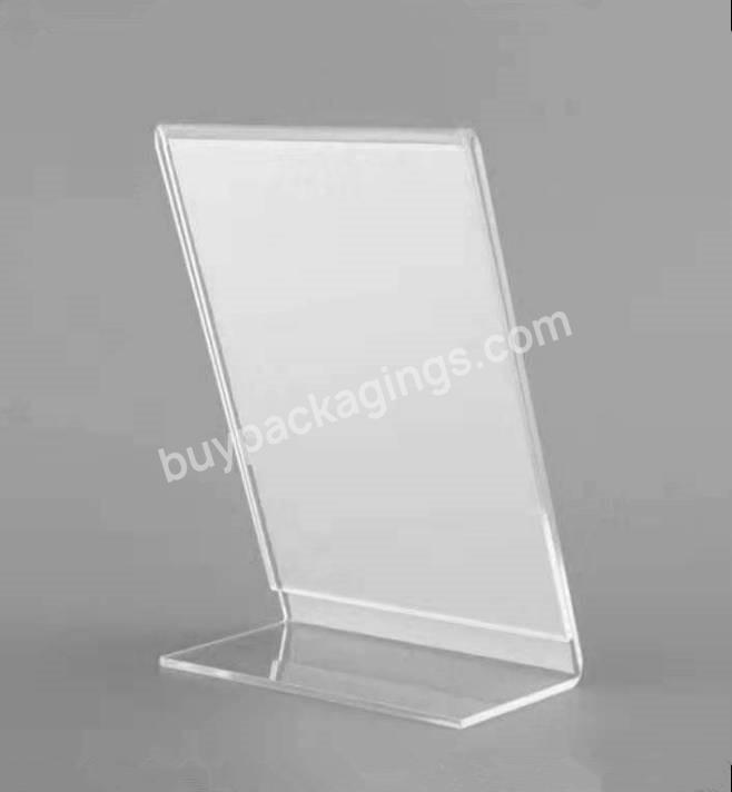 Clear Acrylic Table Slanted Menu Stand Display Sign Holder With/without Business Card - Buy Acrylic Sign Holder L Shape T Shape Table Sign Holder Display Stand 8.5 X 11 Menu Wedding Desktop A4 A5 Table Card Display Stand,Wholesale Clear Advertising D