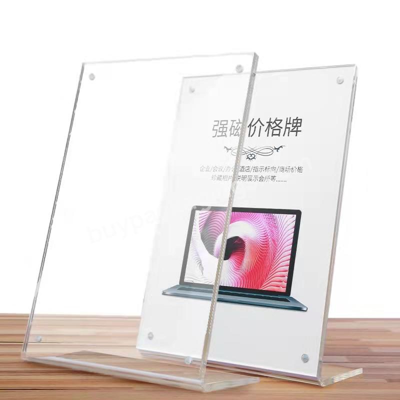 Clear Acrylic Table Slanted Menu Stand Display Sign Holder With/without Business Card - Buy Acrylic Sign Holder Clear A4 Table Card Display Plastic Upright Menu Stand With Triangle Base,Free Standing Leaflet Display Stand A4 Acrylic Poster Menu Holde