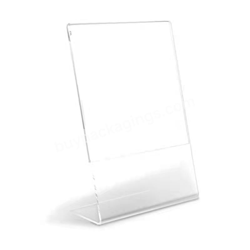 Clear Acrylic Table Slanted Menu Stand Display Sign Holder With/without Business Card - Buy Acrylic Sign Holder L Shape T Shape Table Sign Holder Display Stand 8.5 X 11 Menu Wedding Desktop A4 A5 Table Card Display Stand,Wholesale Clear Advertising D