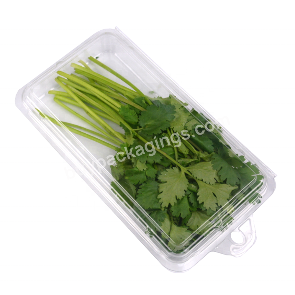 Clear Custom Logo/size/shape Accept Anti Fog Plastic Fresh Herbs Clamshell Blister Packaging