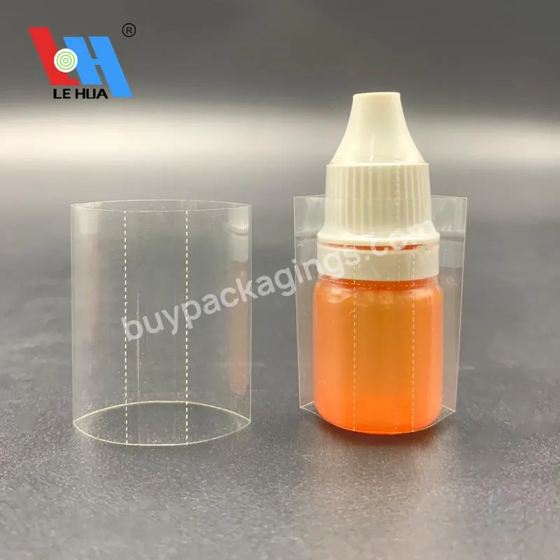 Clear Perforated Pvc Heat Shrink Sleeve Wrap Label For Plastic Liquid Eye Drop Bottles