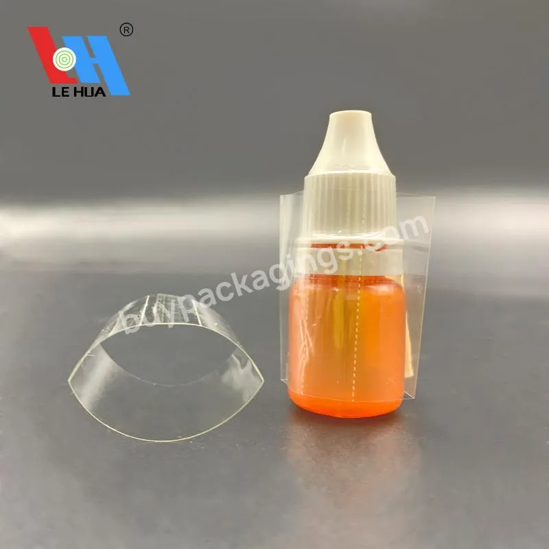 Clear Perforated Pvc Heat Shrink Sleeve Wrap Label For Plastic Liquid Eye Drop Bottles