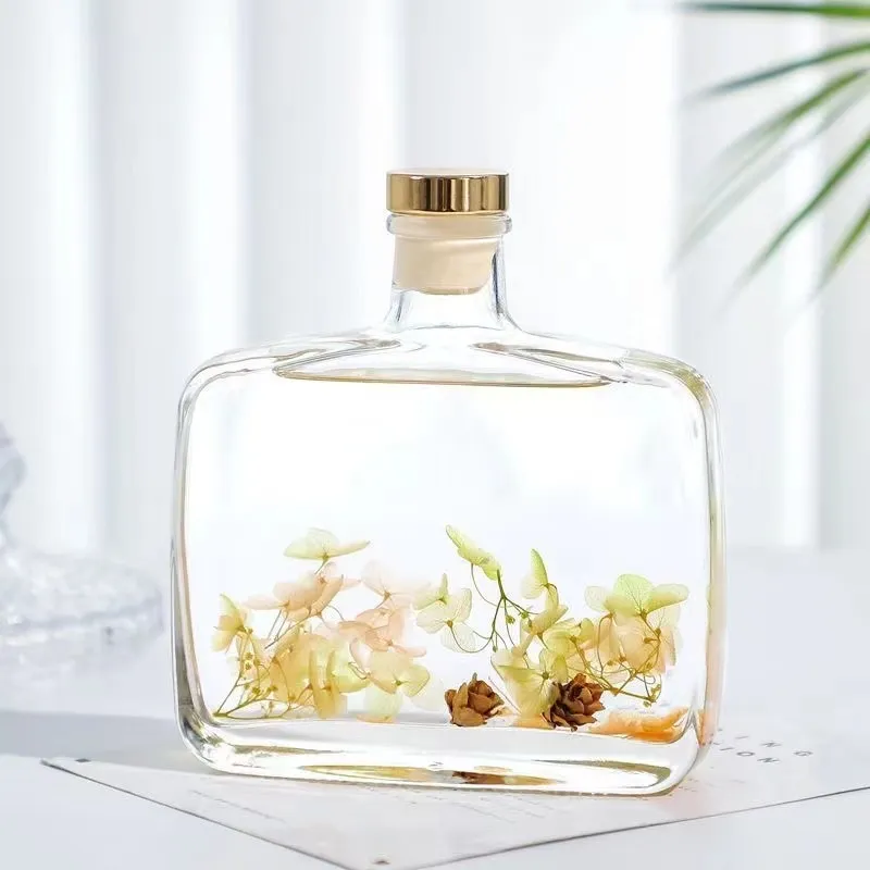 Clear Perfume Empty 100ml Luxury Reed Diffuser Glass Bottle Aroma Aromatherapy Bottle