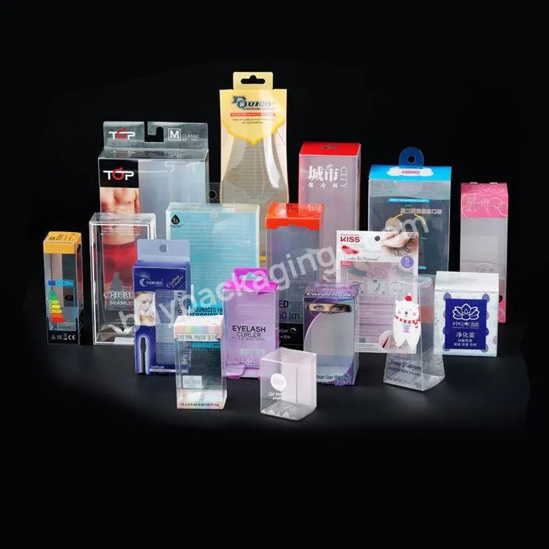 Clear Plastic Transparent Pvc Daily Necessities Cosmetic Pet Folding Packaging Box