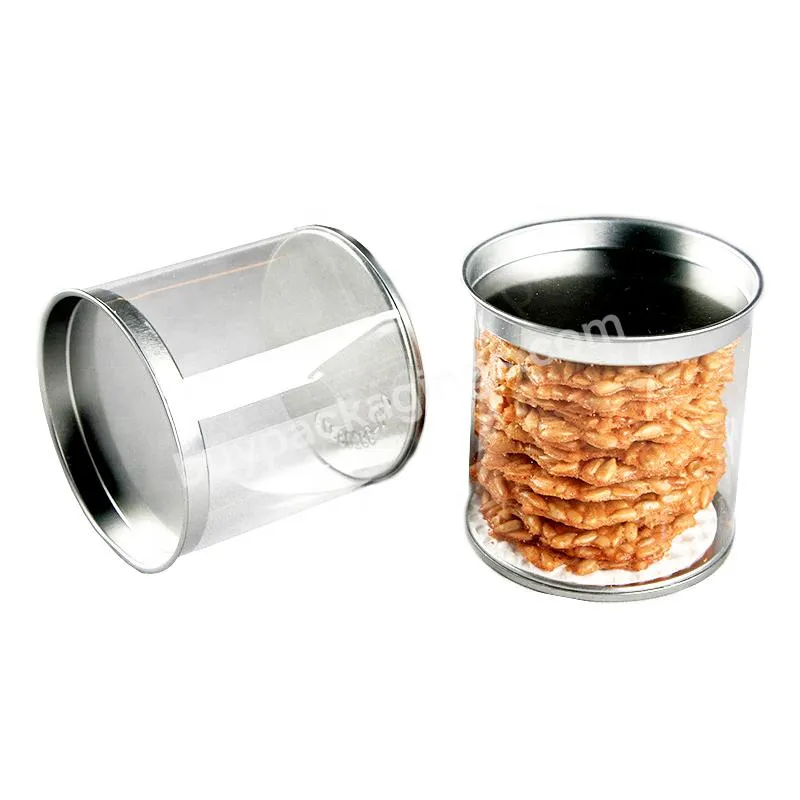 Clear Plastic Tube With Disposable Tin Lid For Gift Packaging