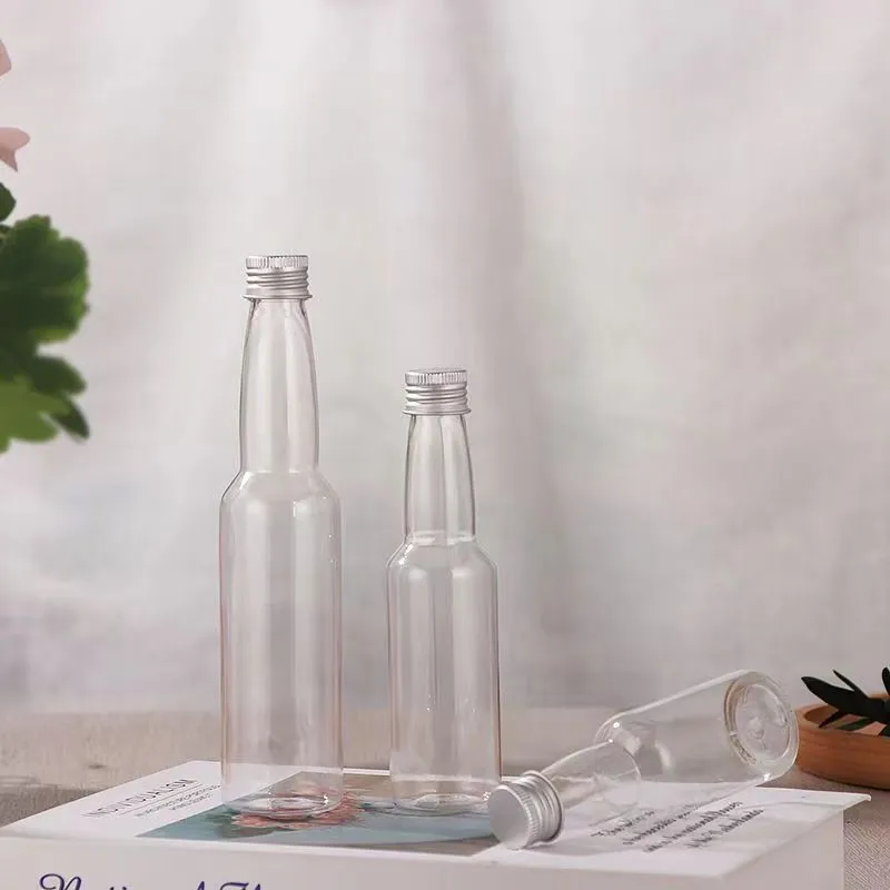 Clear Round Glass Wine 50ml100ml150ml Empty Alcoholic Bottles For Sale